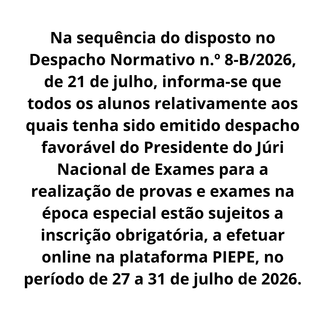 Exames - Época Especial
