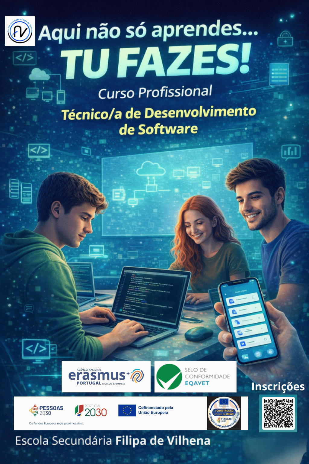 Curso Profissional de Técnico de Desenvolvimento de Software - Inscrições abertas